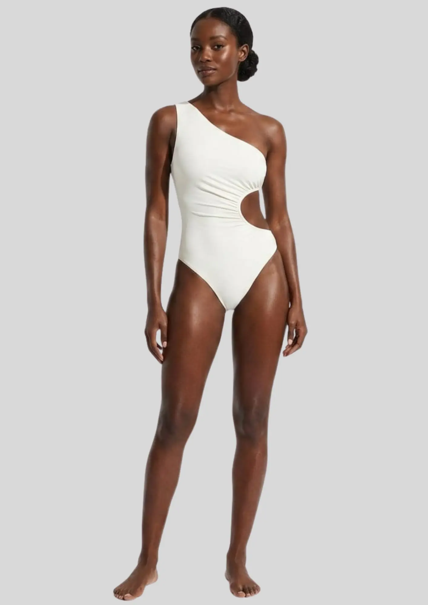 One Shoulder Cut Out One Piece Swimsuit
