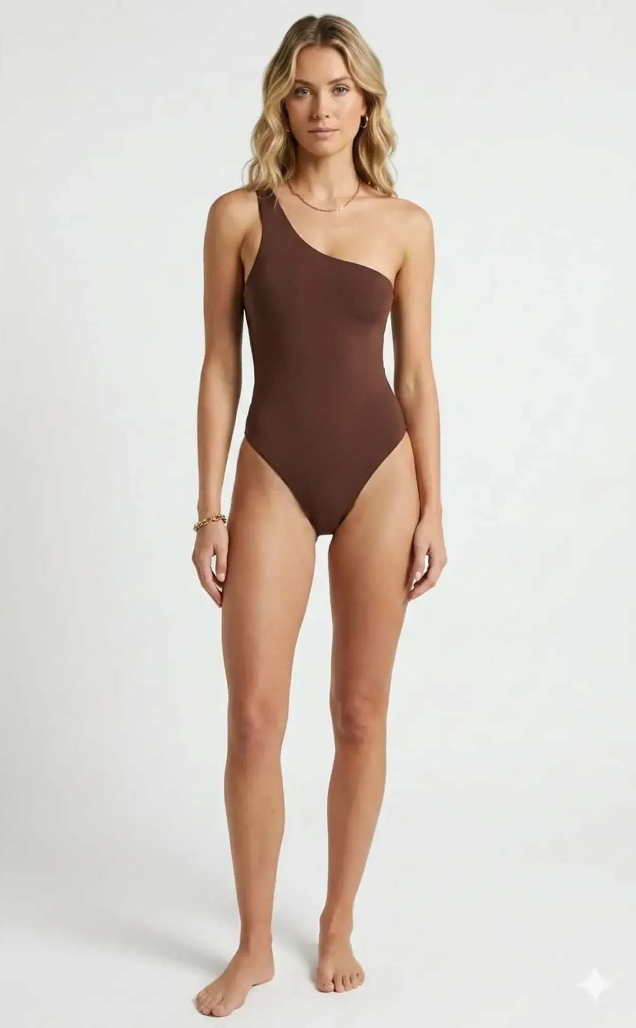 Minimalist One Shoulder Cheeky Swimsuit
