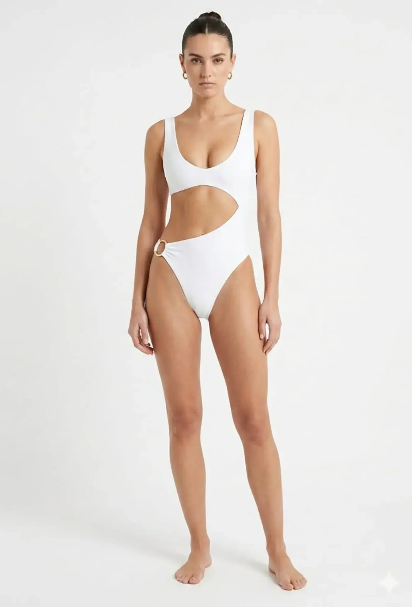 Asymmetrical Cut Out One Piece Swimsuit