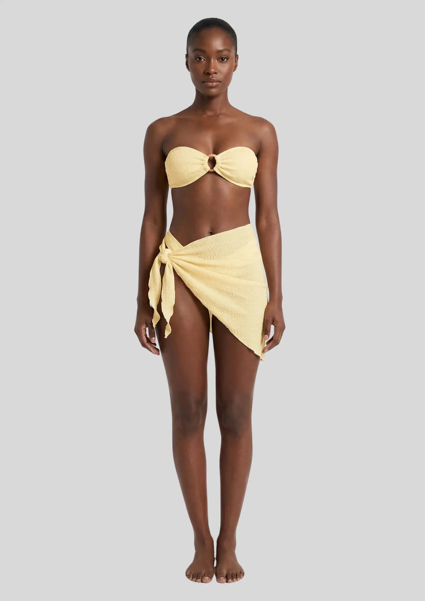 Classic Bandeau Bikini with Tie Sarong